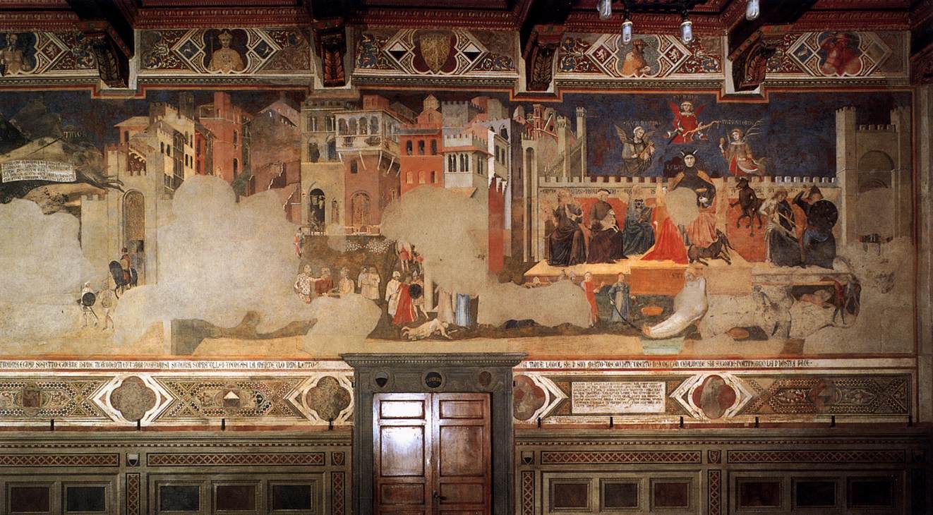 Ambrogio Lorenzetti, Allegory of Bad Government, fresco in the Palazzo Pubblico, Siena
